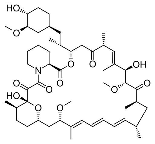 Chemical structure of rapamycin